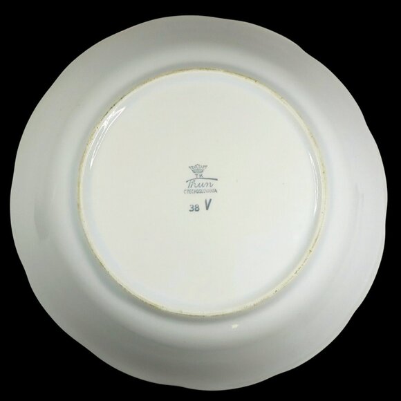 Thun Czechoslovakia Pink Roses Coupe Soup Bowl Mid-Century Kitchenware - Picture 4 of 7